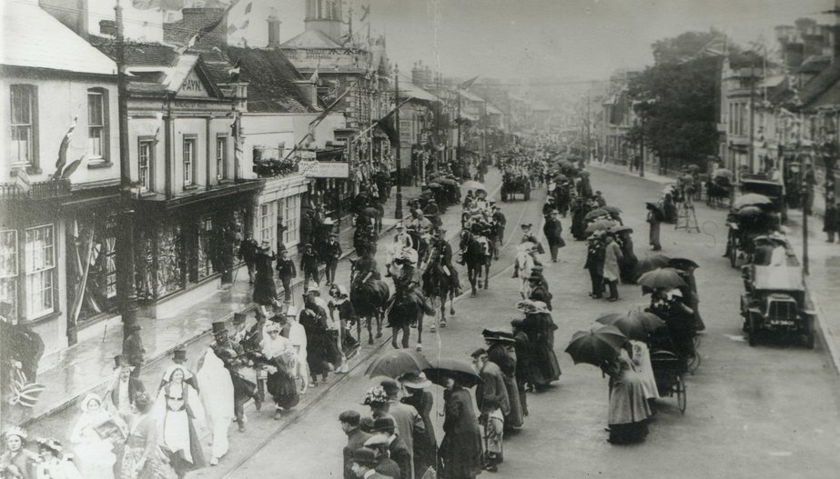 Christchurch High Street - King George V's Coronation 22nd June 1911