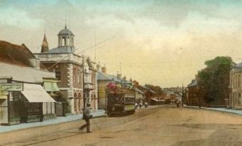Trams in Christchurch High Street